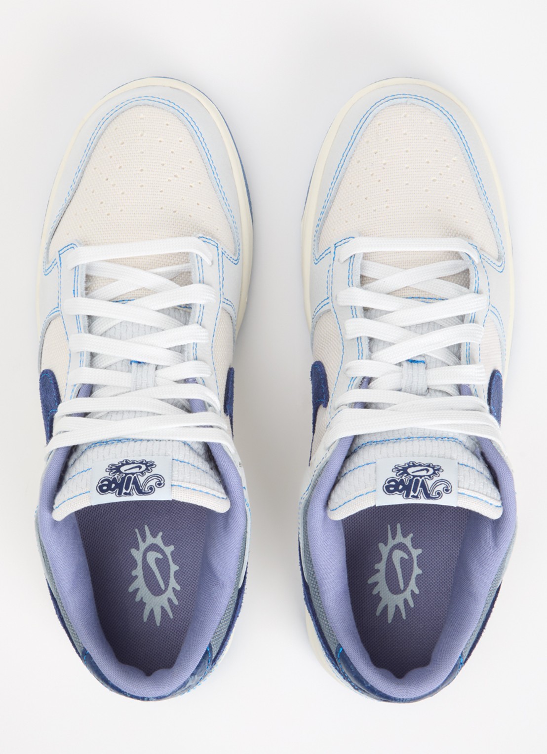 Nike Dunk Low sneaker met logo - detail 4 lichtblauw