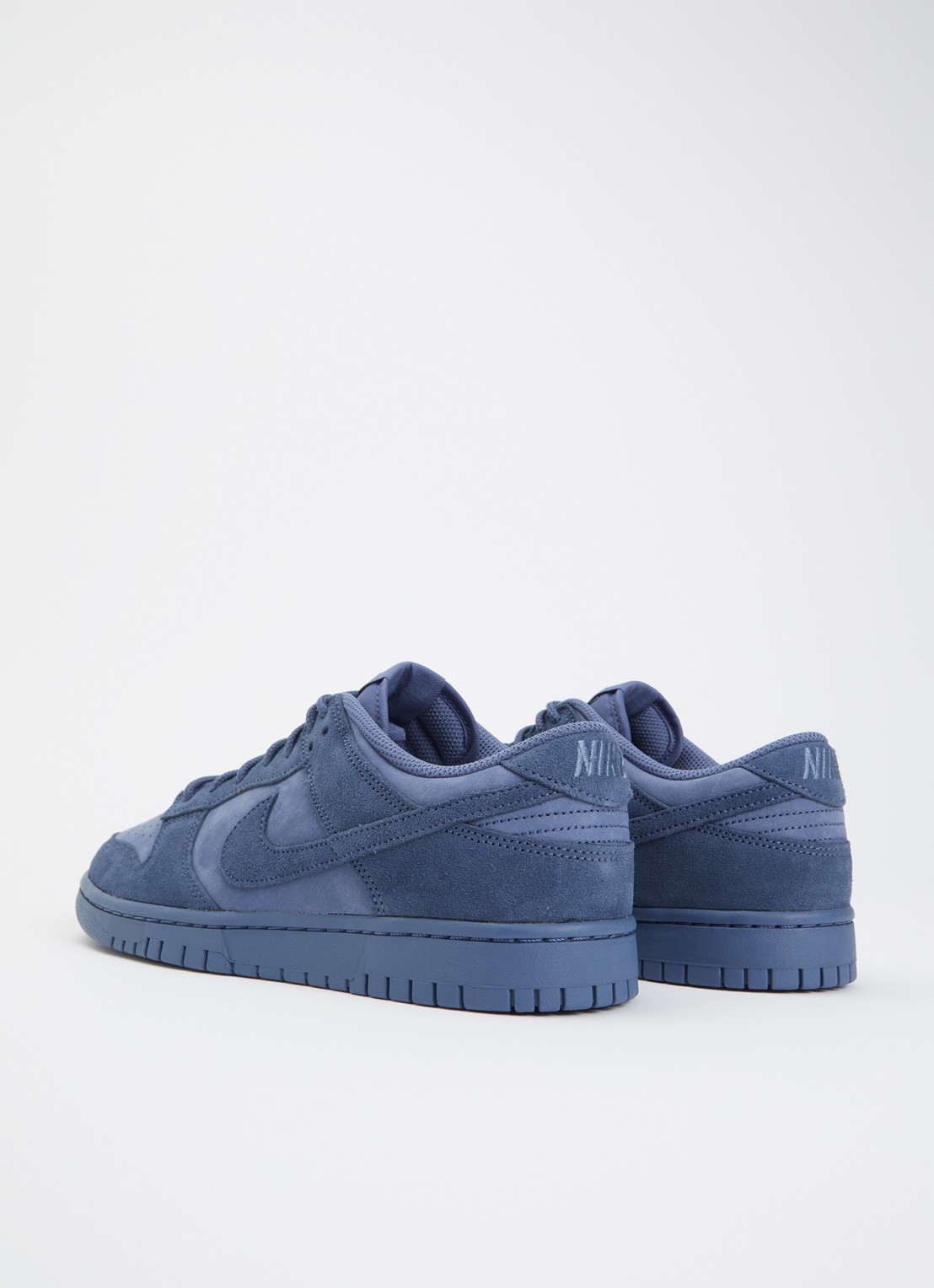Nike Dunk Low sneaker met suède details - achterkant 5 staalblauw