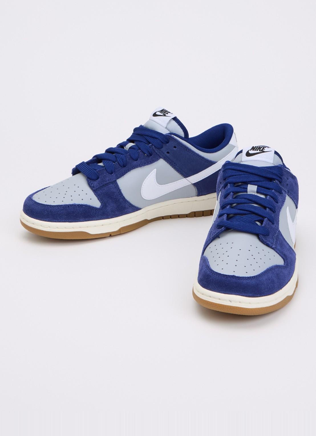 Nike Dunk Low sneaker met suède details - detail 3 royalblauw