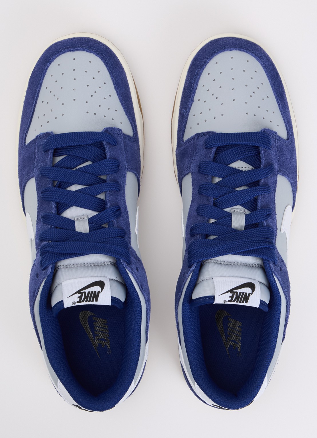 Nike Dunk Low sneaker met suède details - detail 4 royalblauw
