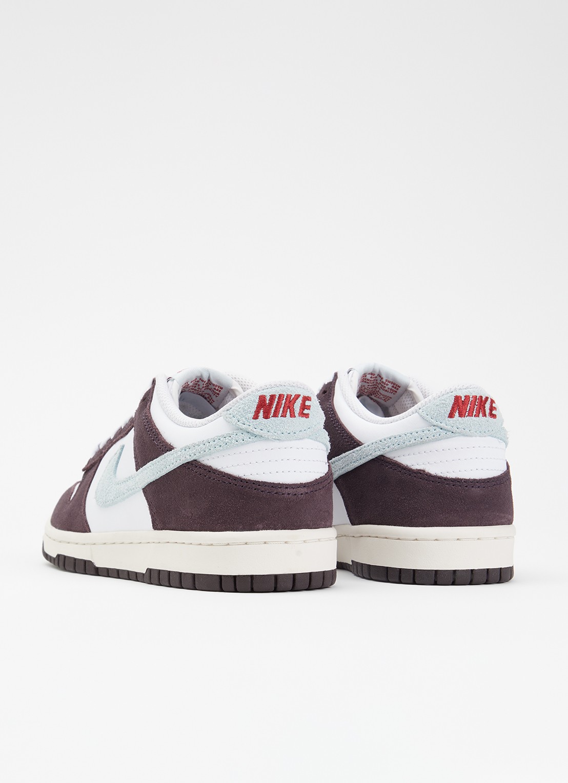 Nike Dunk low sneaker van leer met suède details - achterkant 5 bruin