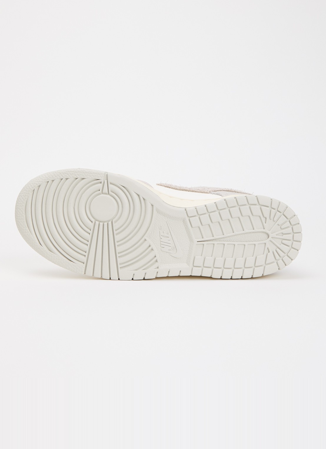 Nike Dunk low sneaker van leer met suède details - detail 5 grijs