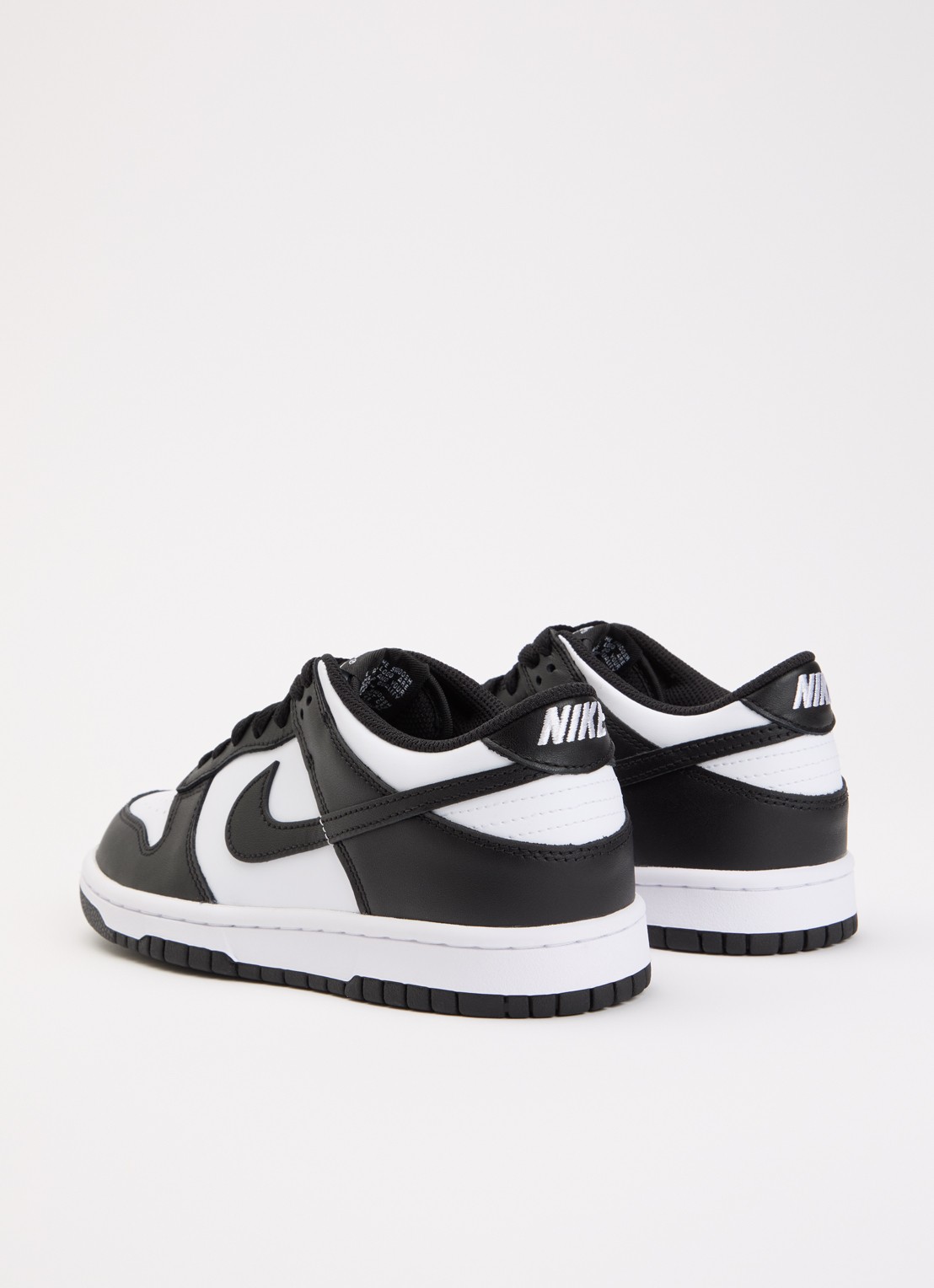 Nike Dunk Low sneaker van leer - achterkant 3 zwart