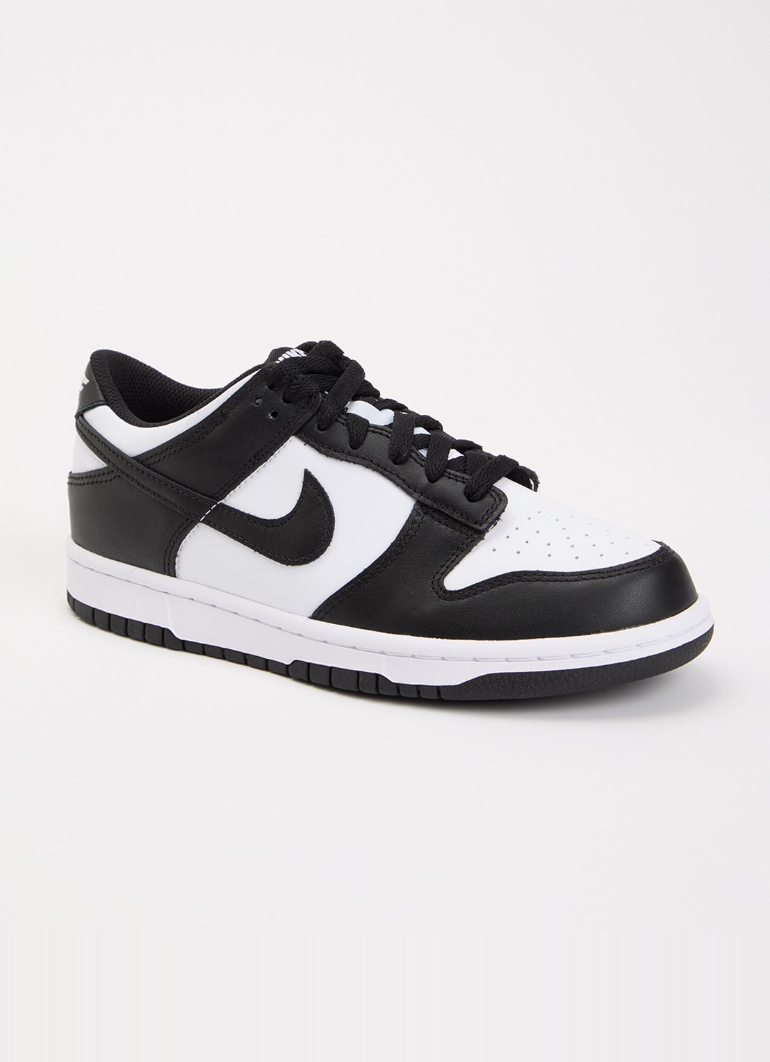 Nike Dunk Low sneaker van leer - voorkant zwart