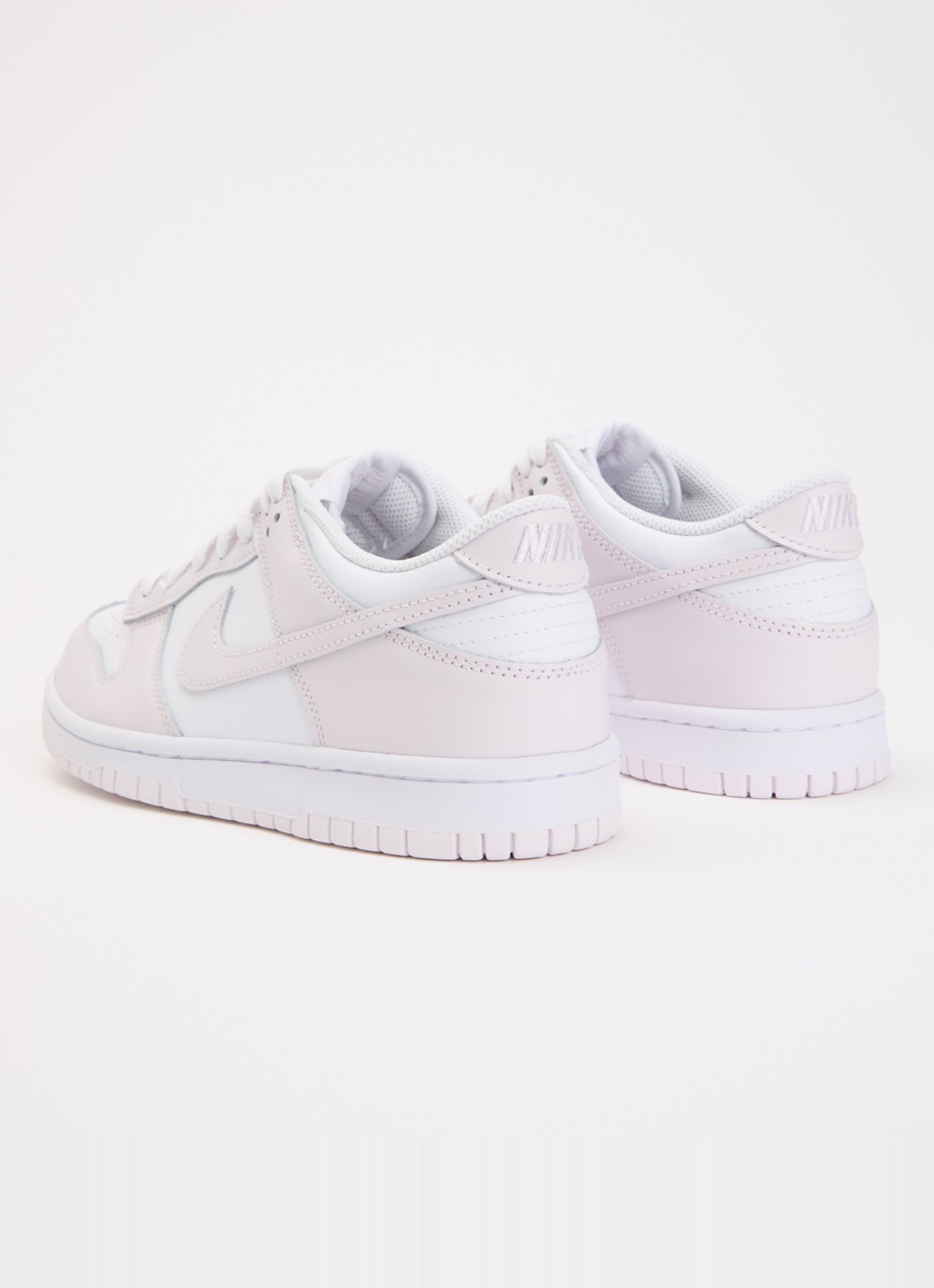 Nike Dunk Low sneaker van leer - achterkant 4 lichtroze