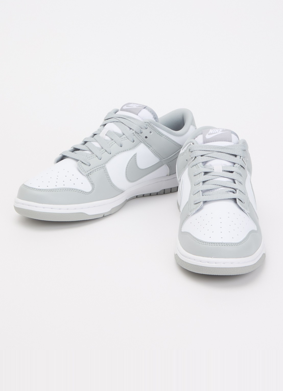 Nike Dunk Low sneaker van leer - detail 3 grijs