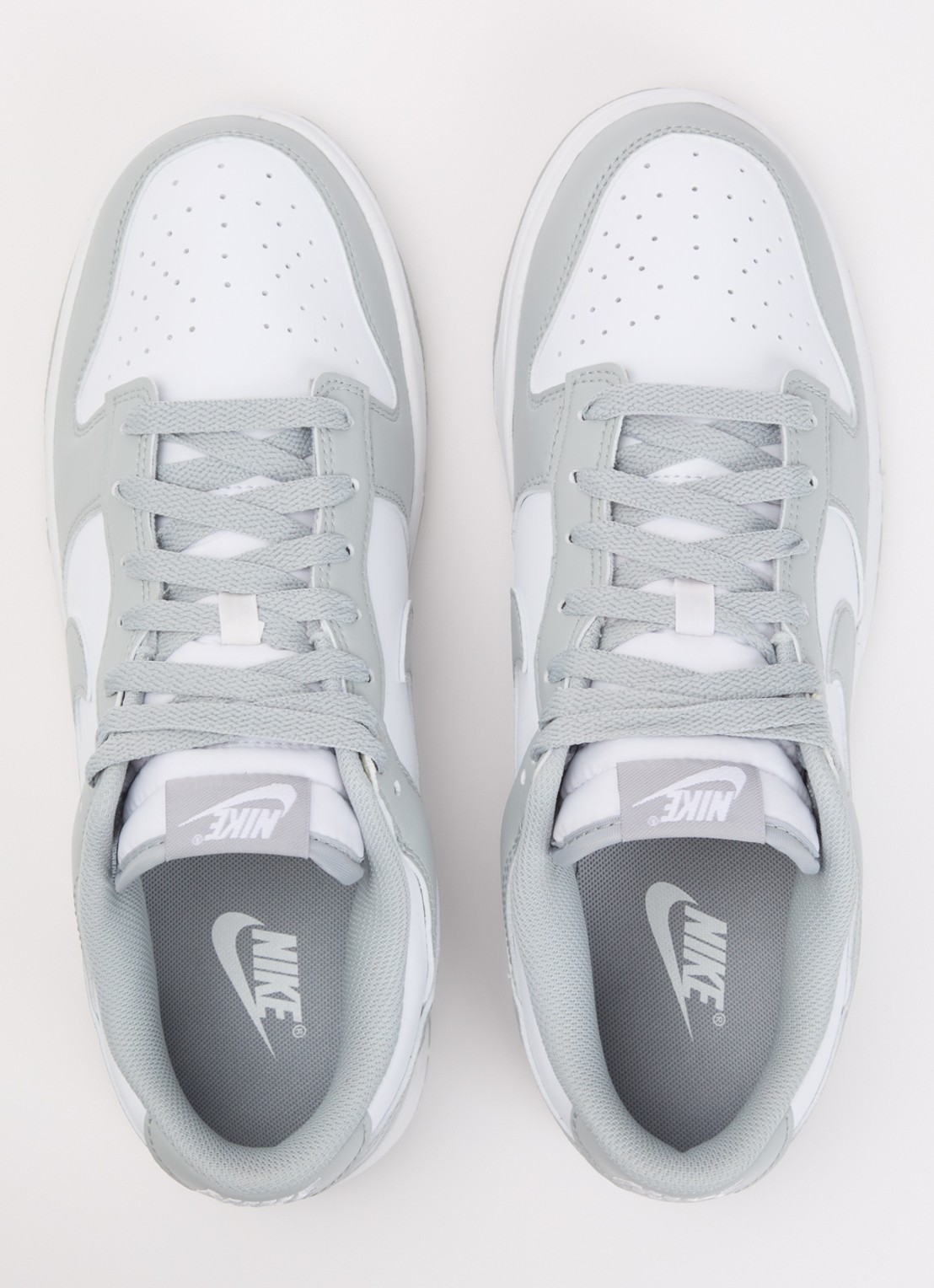 Nike Dunk Low sneaker van leer - detail 4 grijs