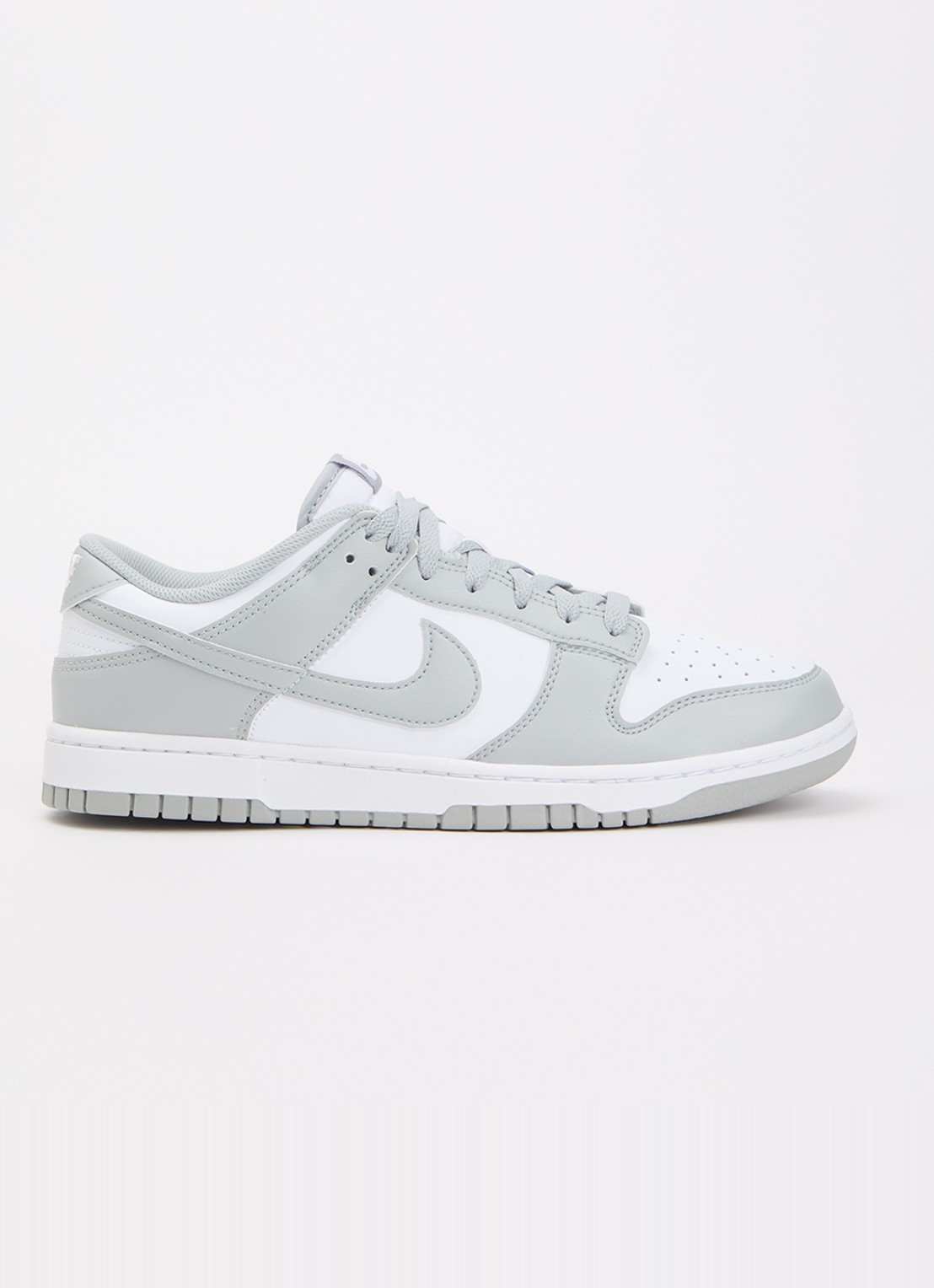 Nike Dunk Low sneaker van leer - voorkant grijs