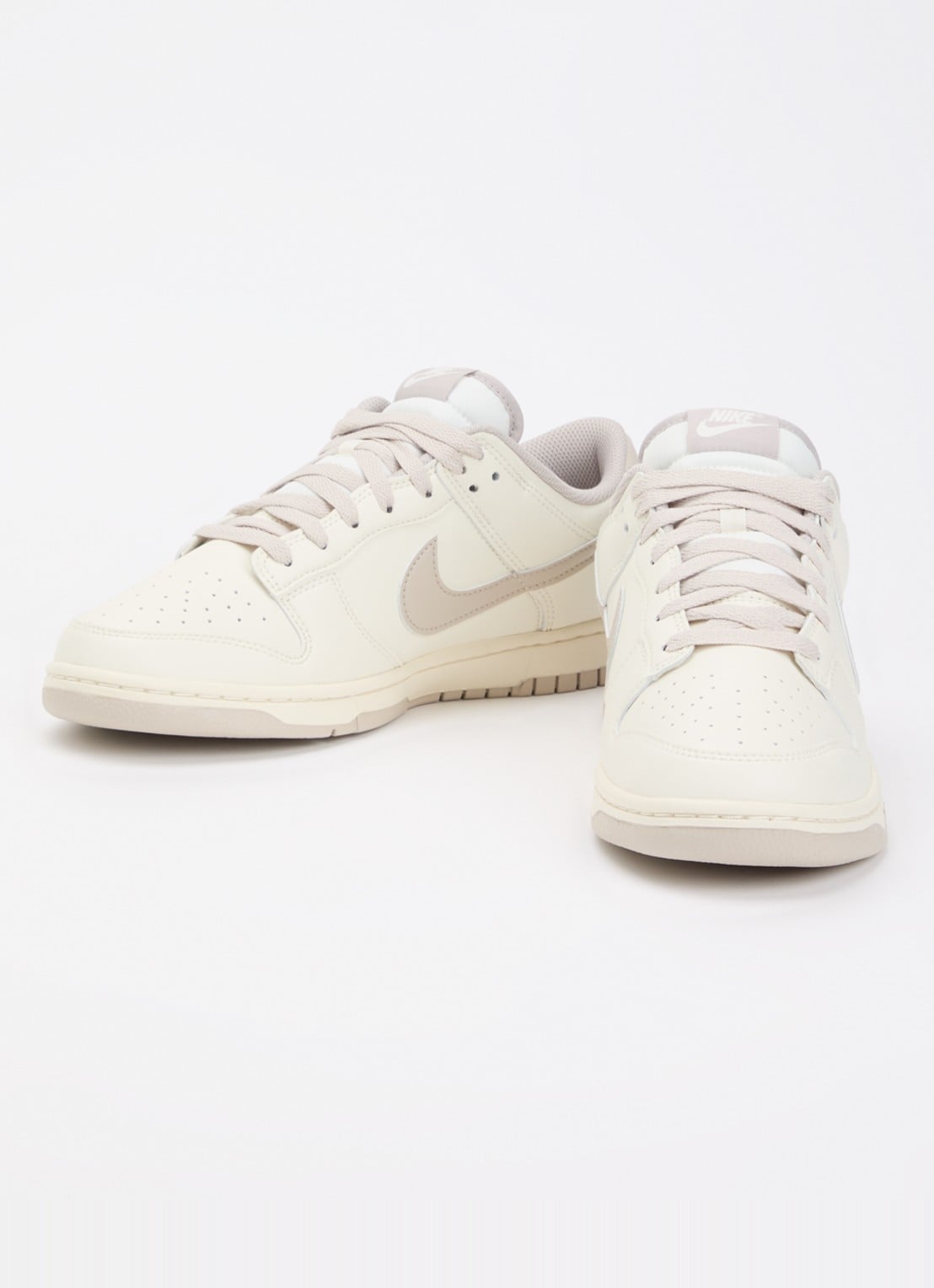 Nike Dunk Low sneaker van leer - detail 3 gebroken wit