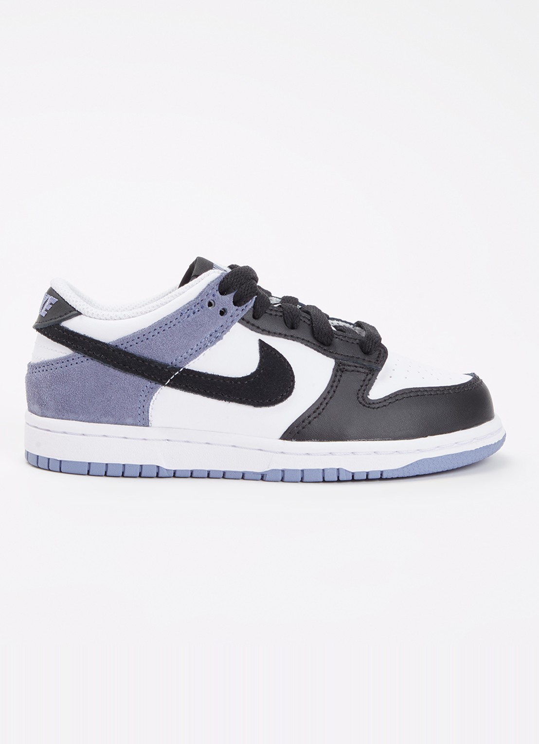 Nike Dunk sneaker met leren details - voorkant 3 zwart