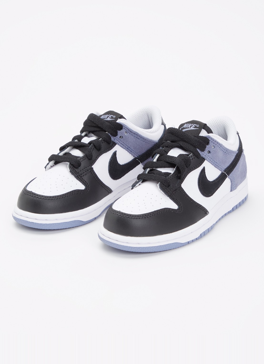 Nike Dunk sneaker met leren details - voorkant 4 zwart
