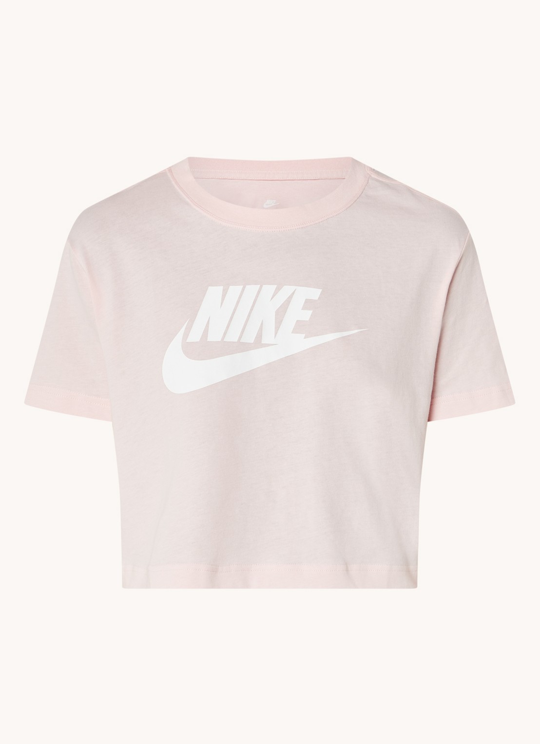 Nike Essential trainings cropped T-shirt met logoprint - voorkant kit