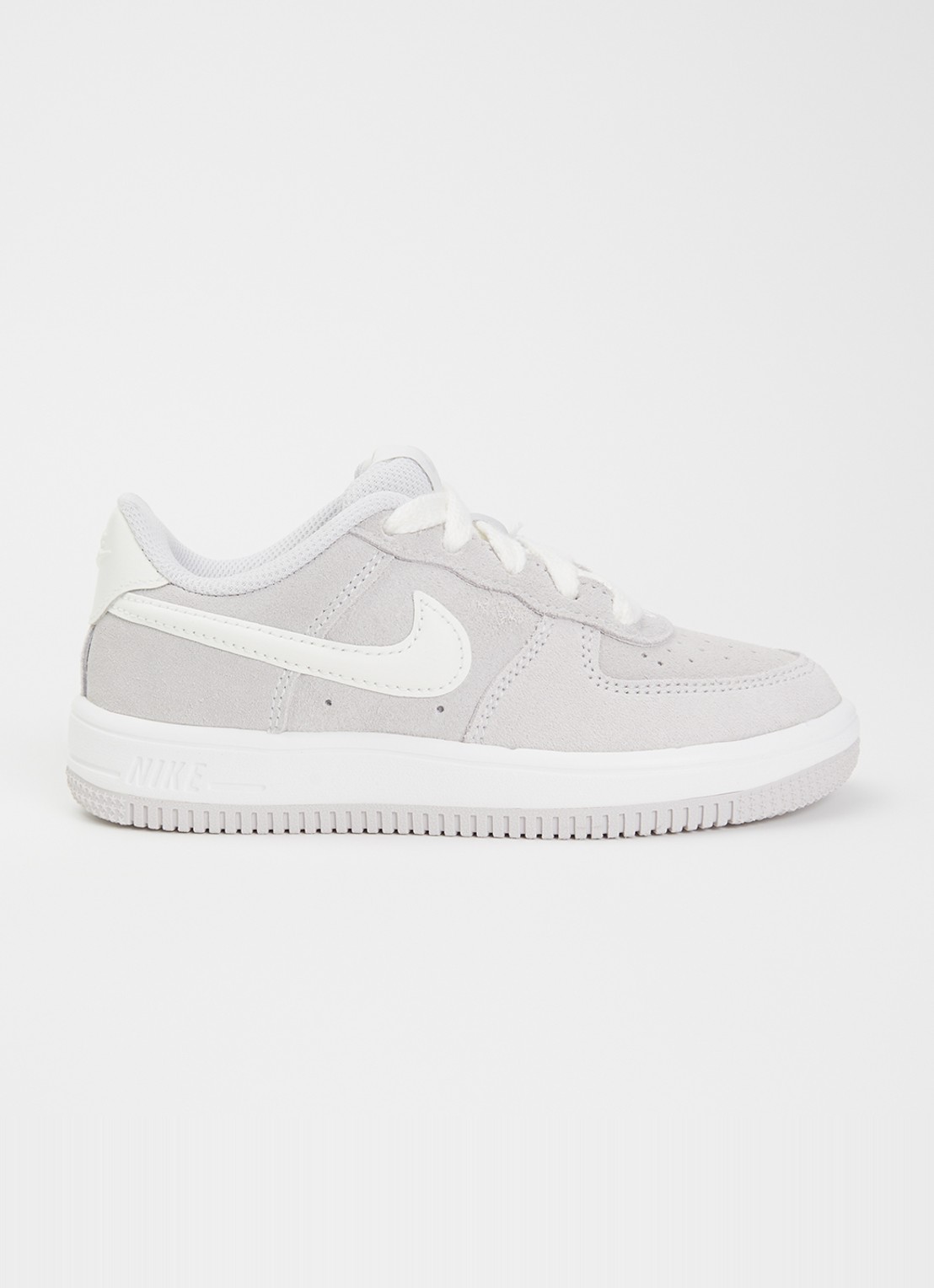 Nike Force 1 sneaker van suède - voorkant 2 beige