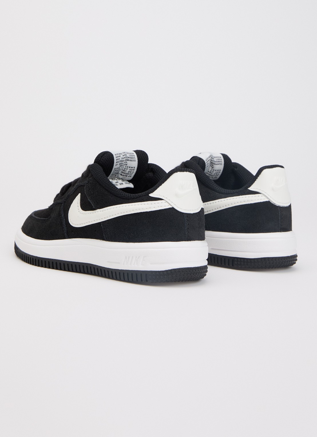 Nike Force 1 sneaker van suède - achterkant 4 zwart