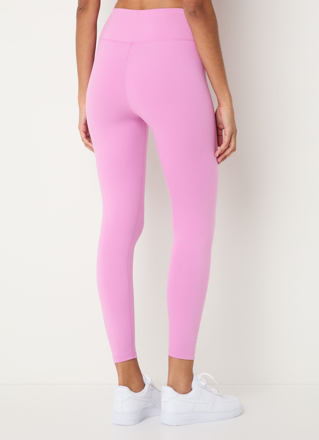 Nike One high waist skinny fit trainingslegging met logo - achterkant 3 roze