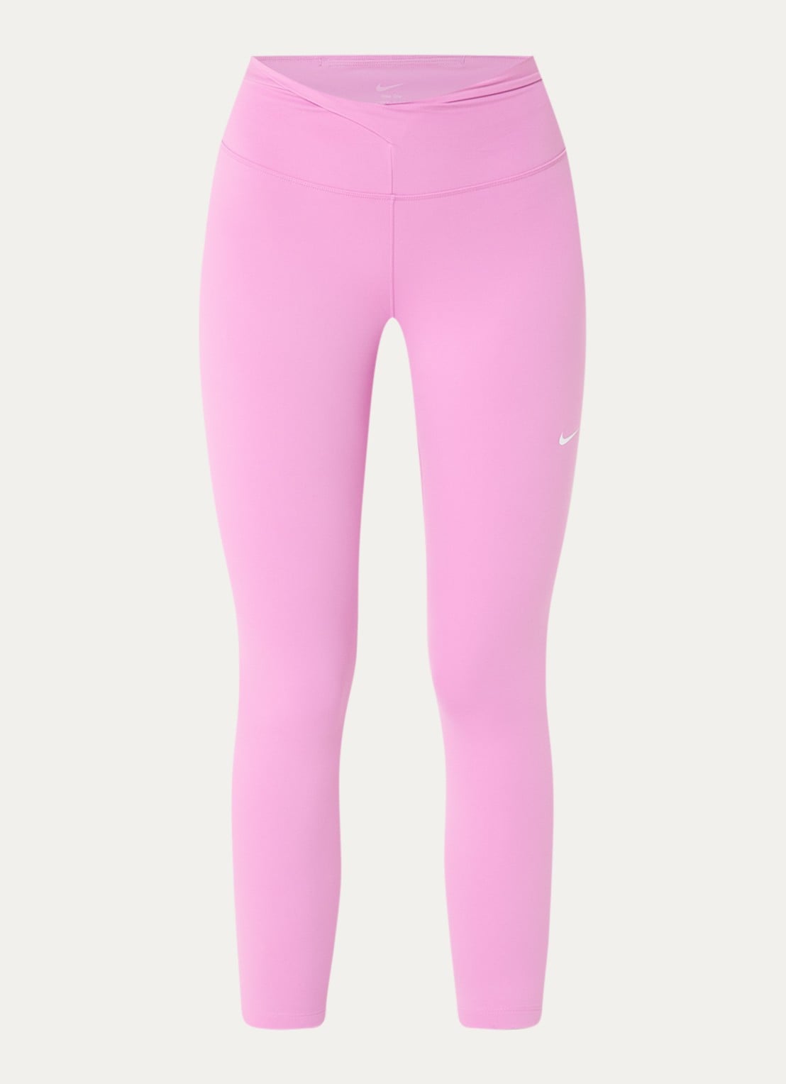 Nike One high waist skinny fit trainingslegging met logo - voorkant roze