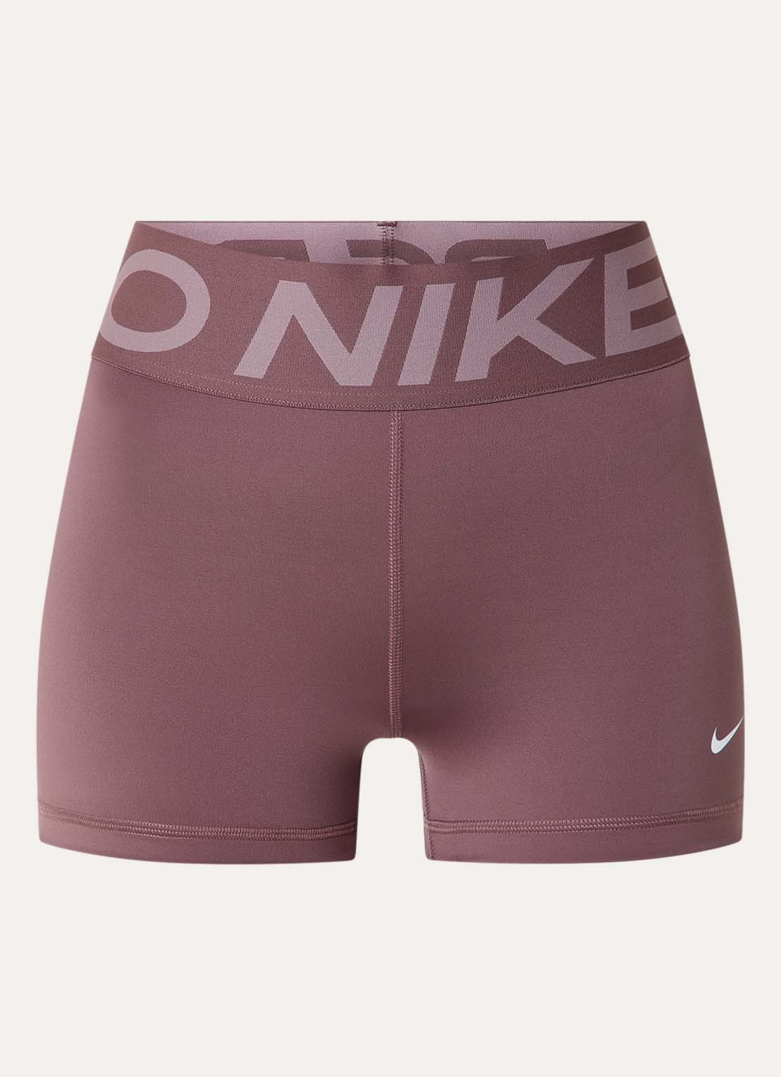 Nike Pro Sculpt high waist skinny fit fietsbroek met dri-FIT en logoband - voorkant 4 taupe