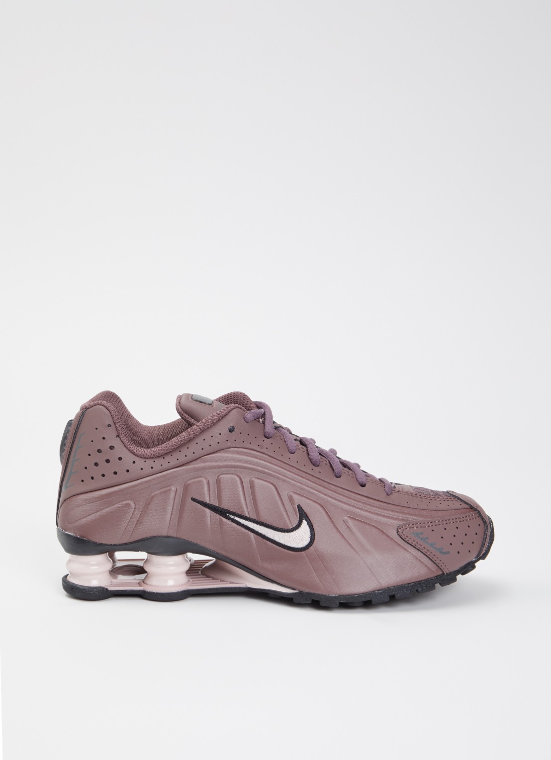 Nike Shox R4 sneaker met logo  - voorkant paars