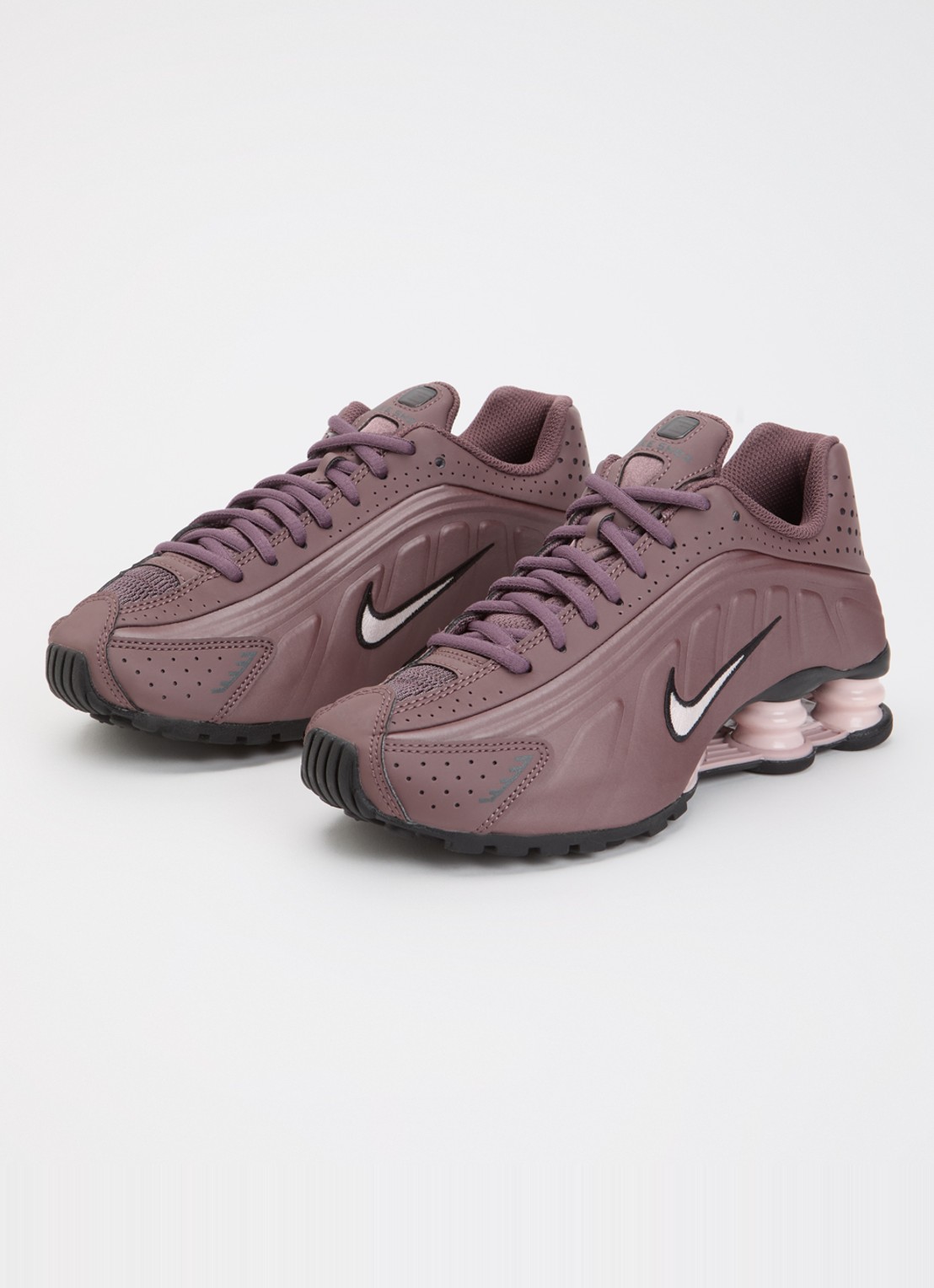 Nike Shox R4 sneaker met logo  - detail aubergine