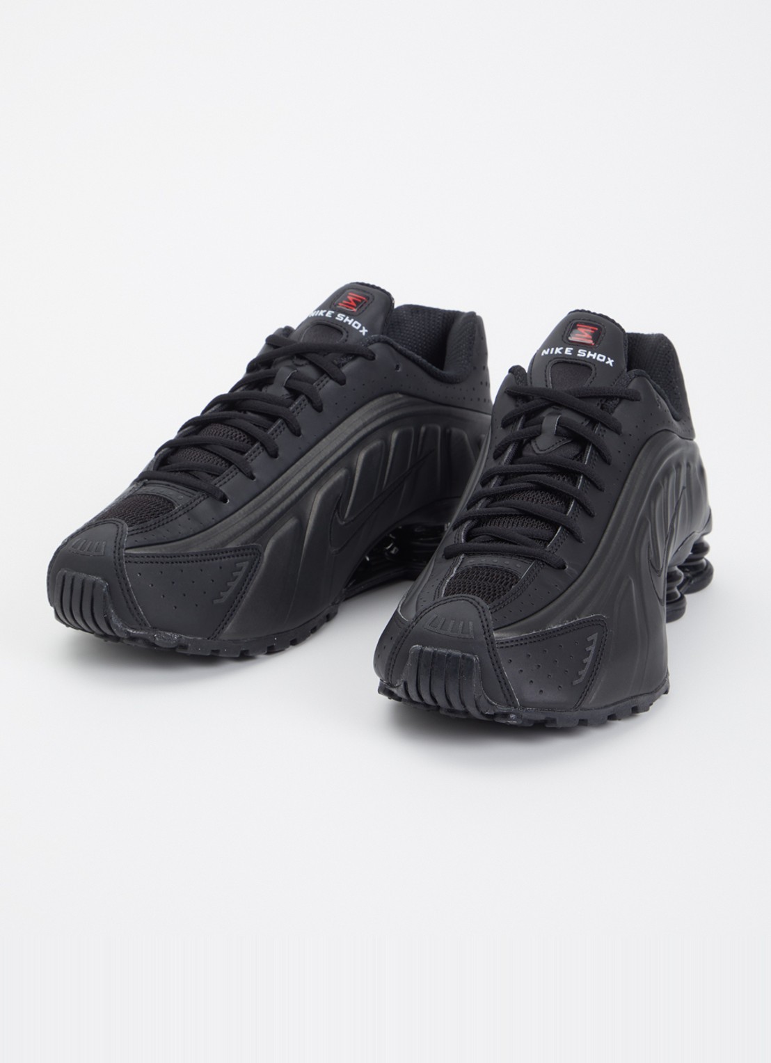 Nike Shox R4 sneaker met mesh details - detail 2 zwart
