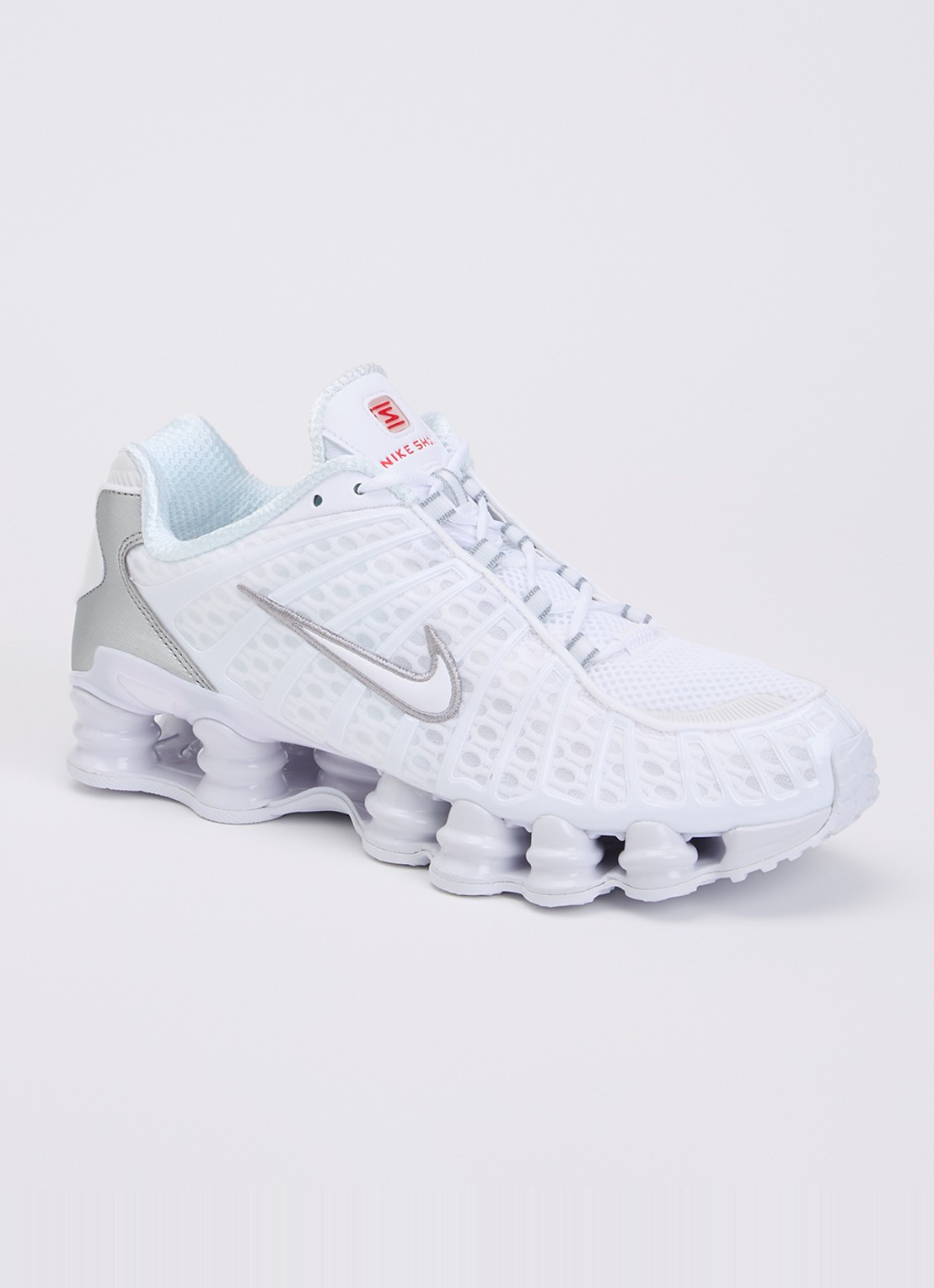 Nike Shox TL sneaker met mesh details - voorkant 4 wit