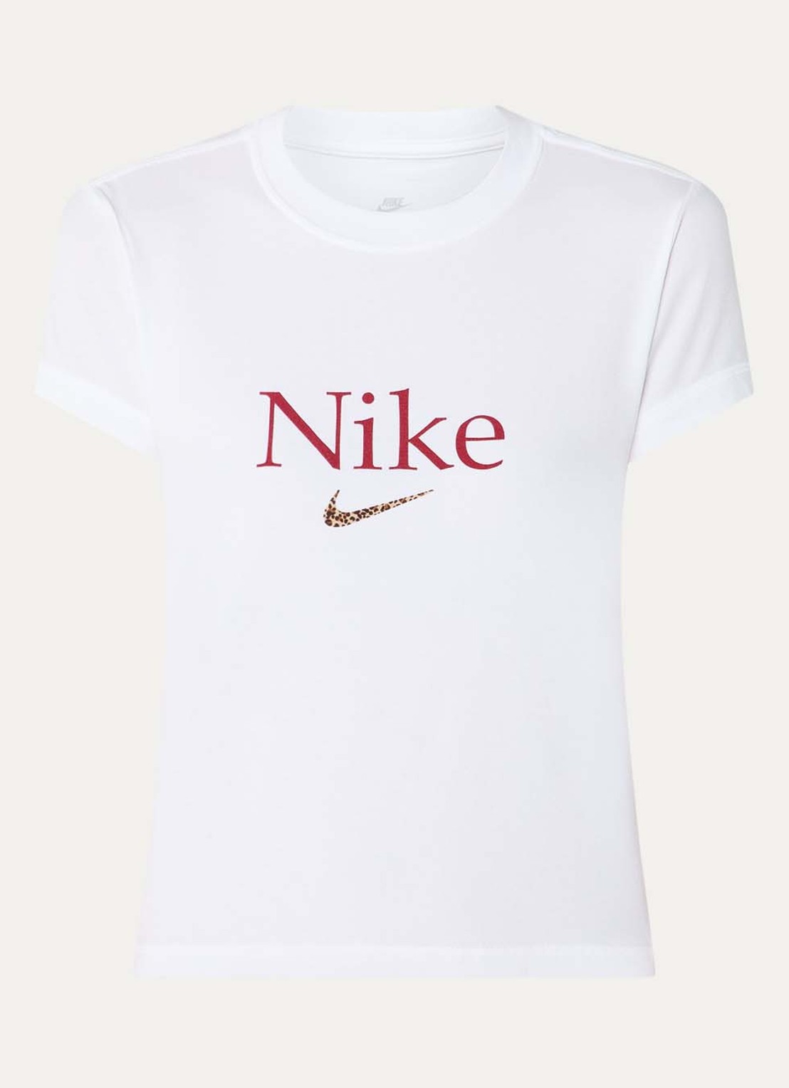 Nike T-shirt met logo en ronde hals - voorkant wit