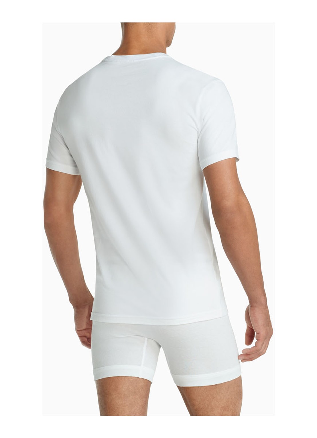 Nike T-shirt van katoenblend in 2-pack - achterkant 4 wit