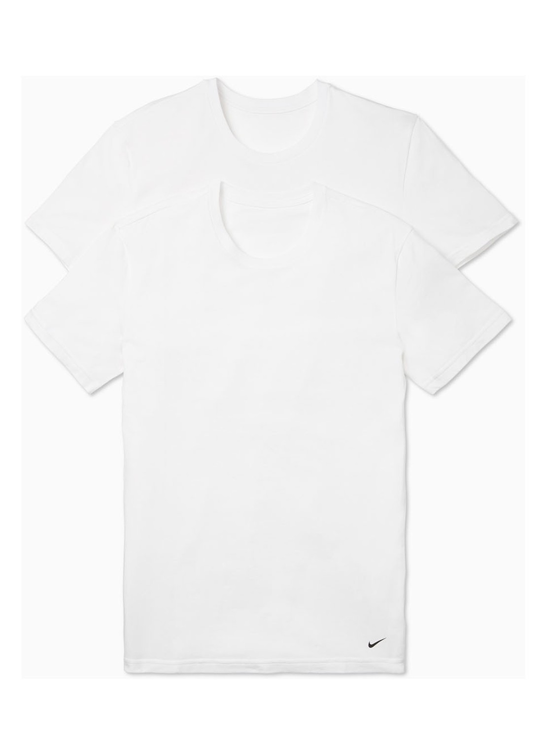 Nike T-shirt van katoenblend in 2-pack - voorkant 2 wit