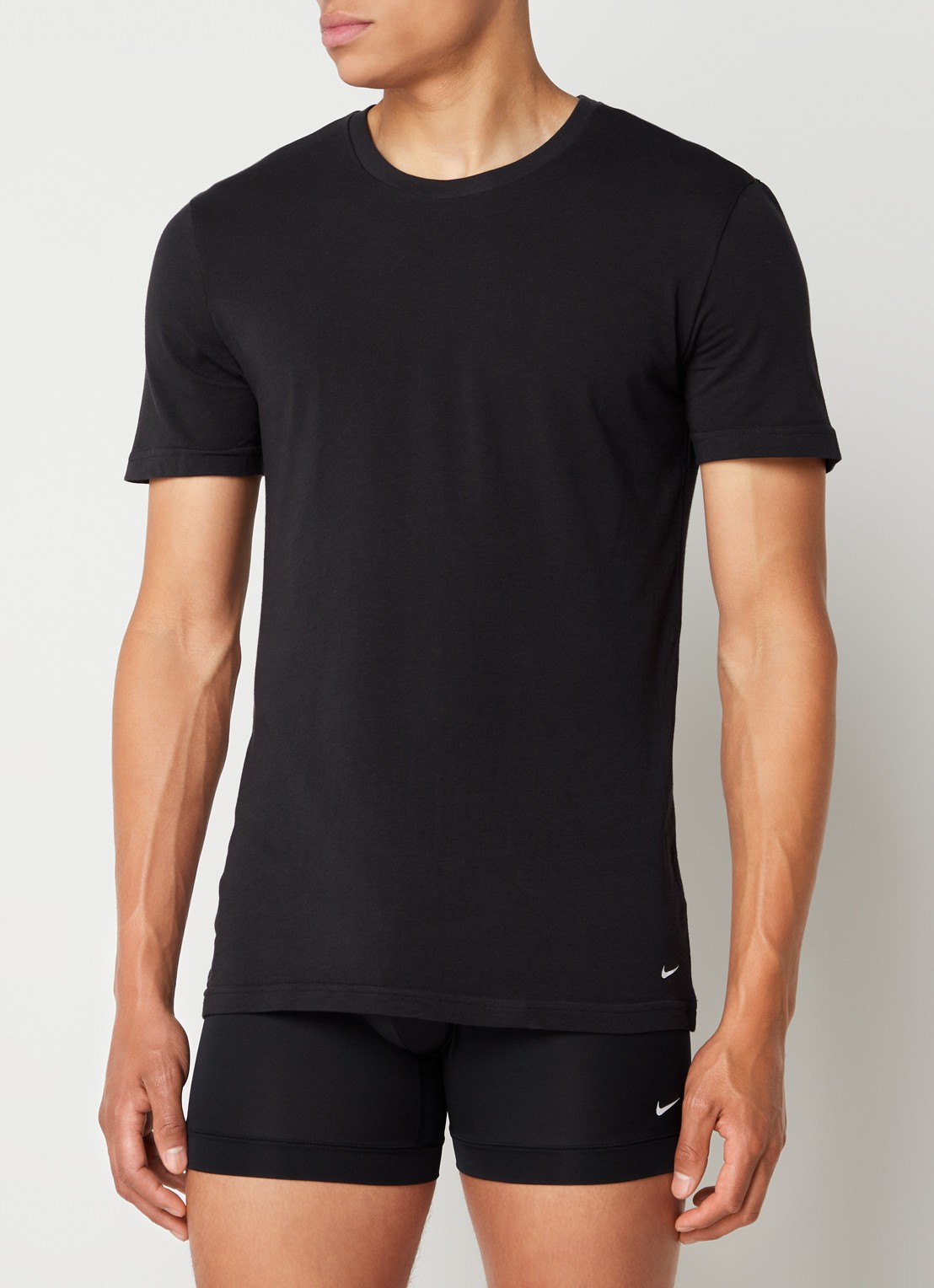 Nike T-shirt van katoenblend in 2-pack - detail 5 zwart