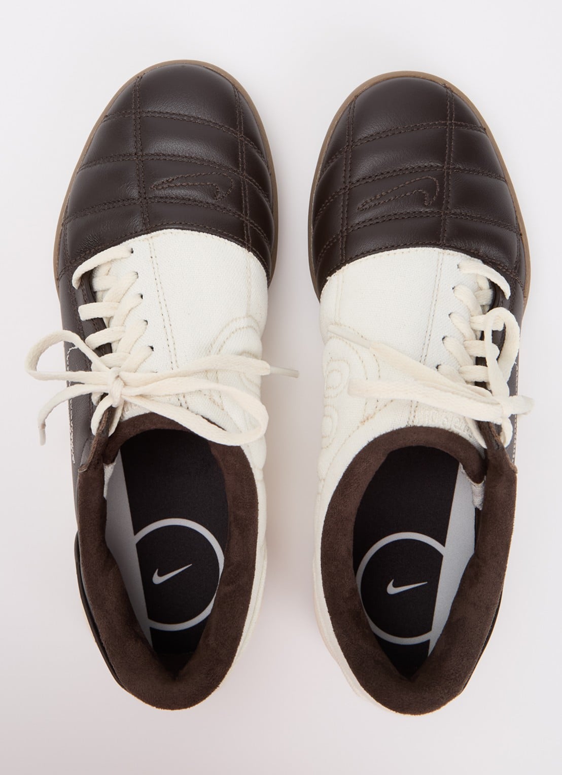 Nike T90 sneaker met leren details - detail 2 bruin