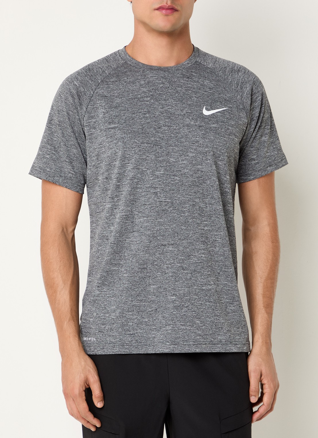 Nike Trainings T-shirt met logo - detail donkergrijs