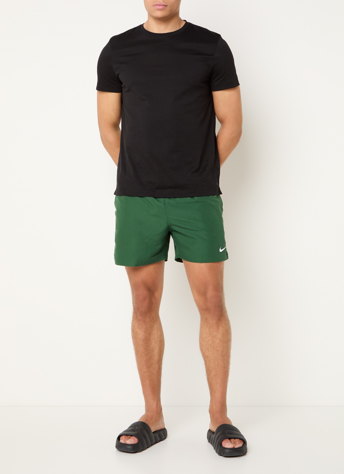 Nike Volley 5 zwemshorts met steekzakken - voorkant 2 donkergroen
