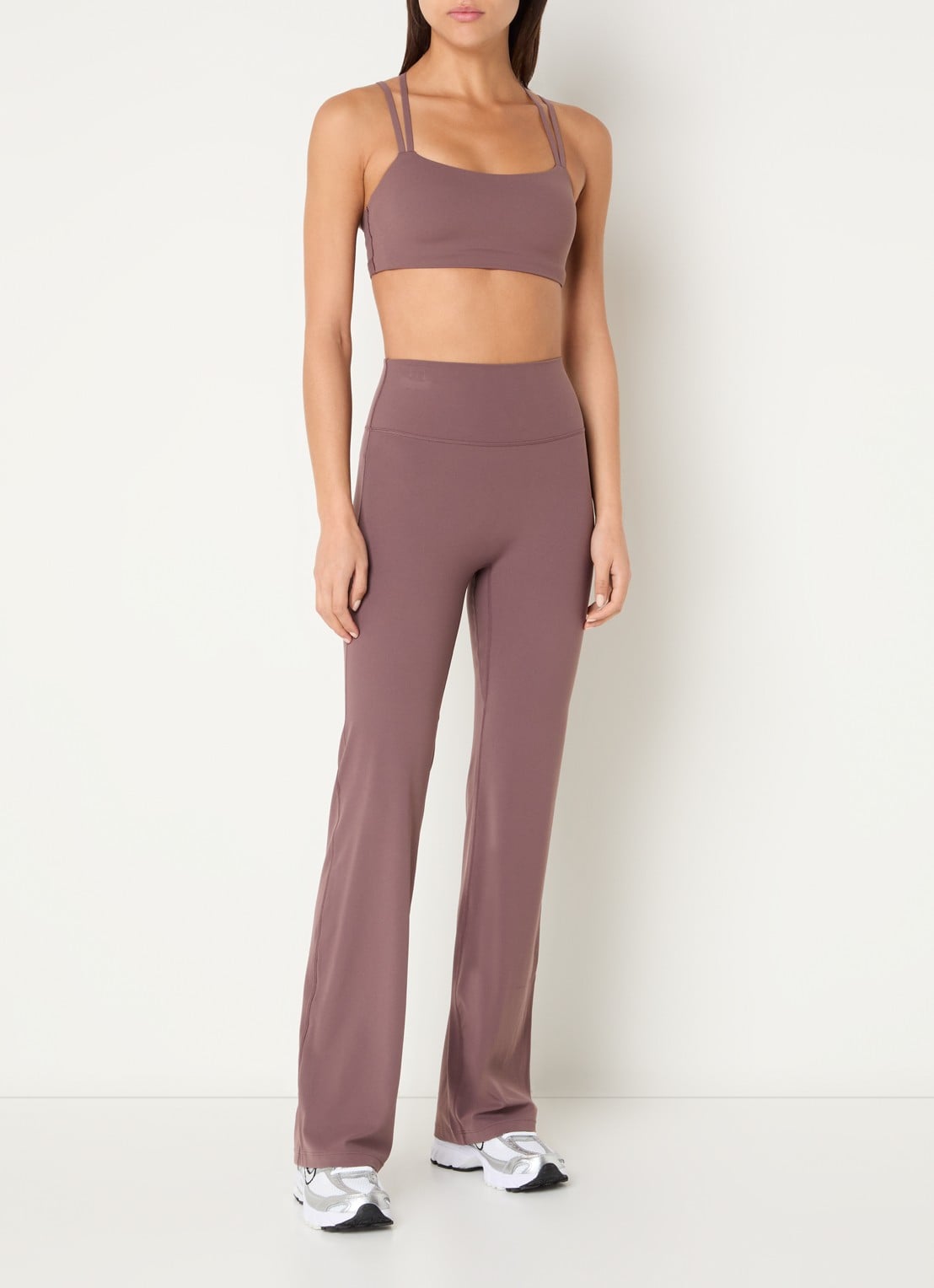 Nike Zenvy high waist flared fit legging - voorkant 2 oudroze
