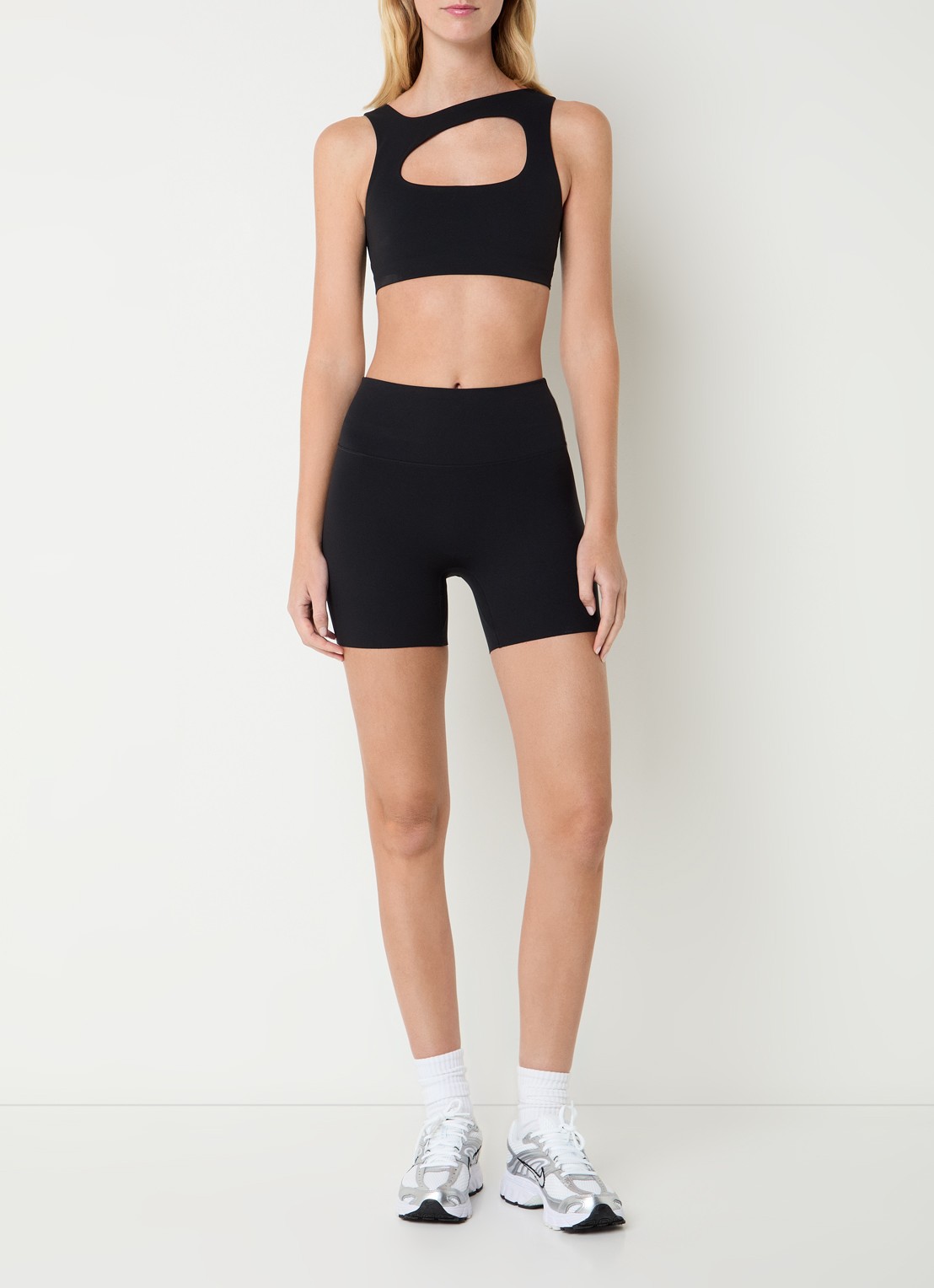 Nike Zenvy high waist skinny fit fietsbroek  - voorkant 5 zwart