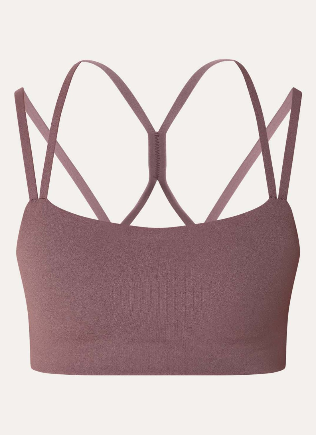 Nike Zenvy sport bh met light support en dri-FIT - voorkant 2 taupe