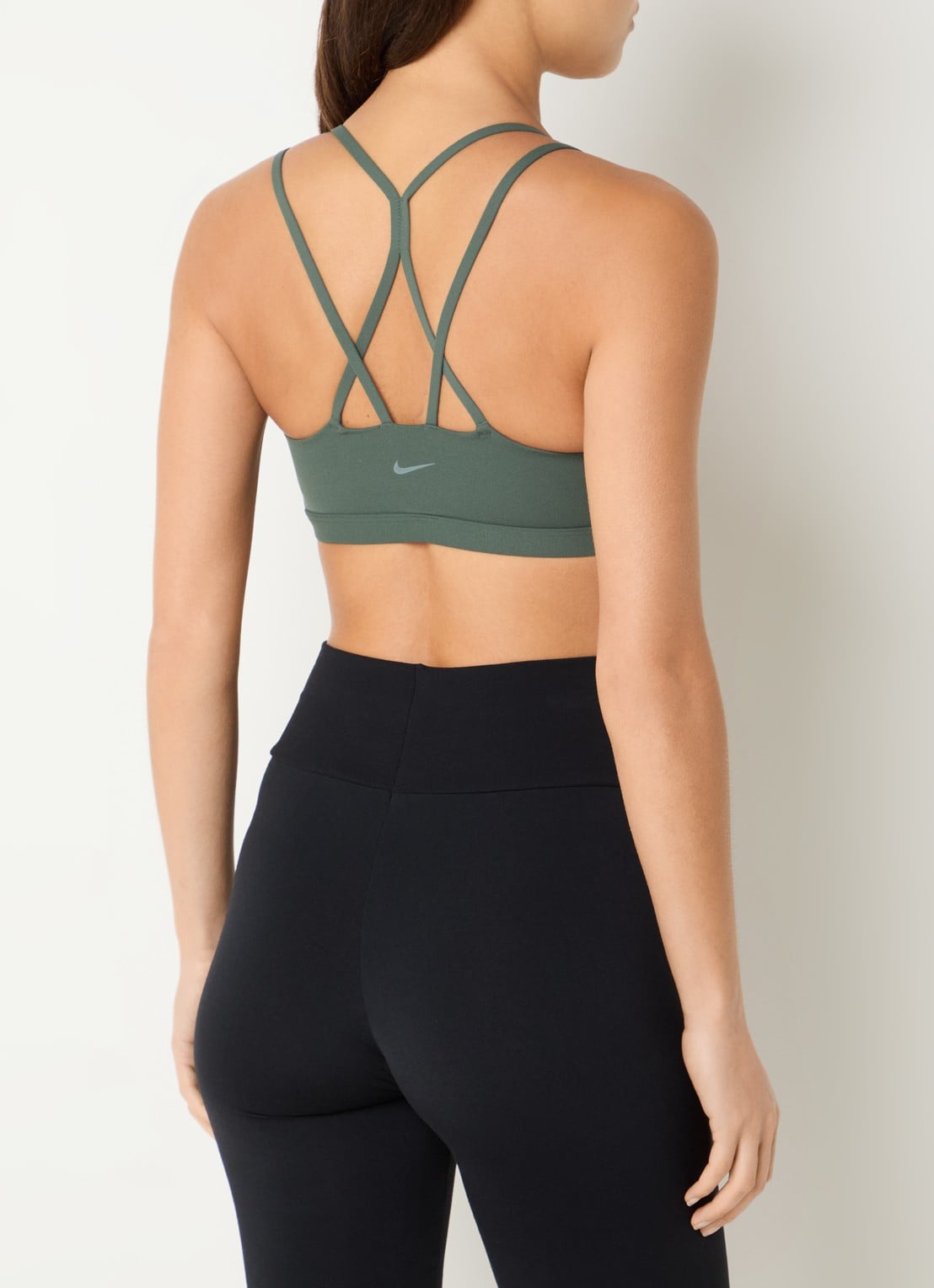 Nike Zenvy sport bh met light support en dri-FIT - achterkant 4 groen