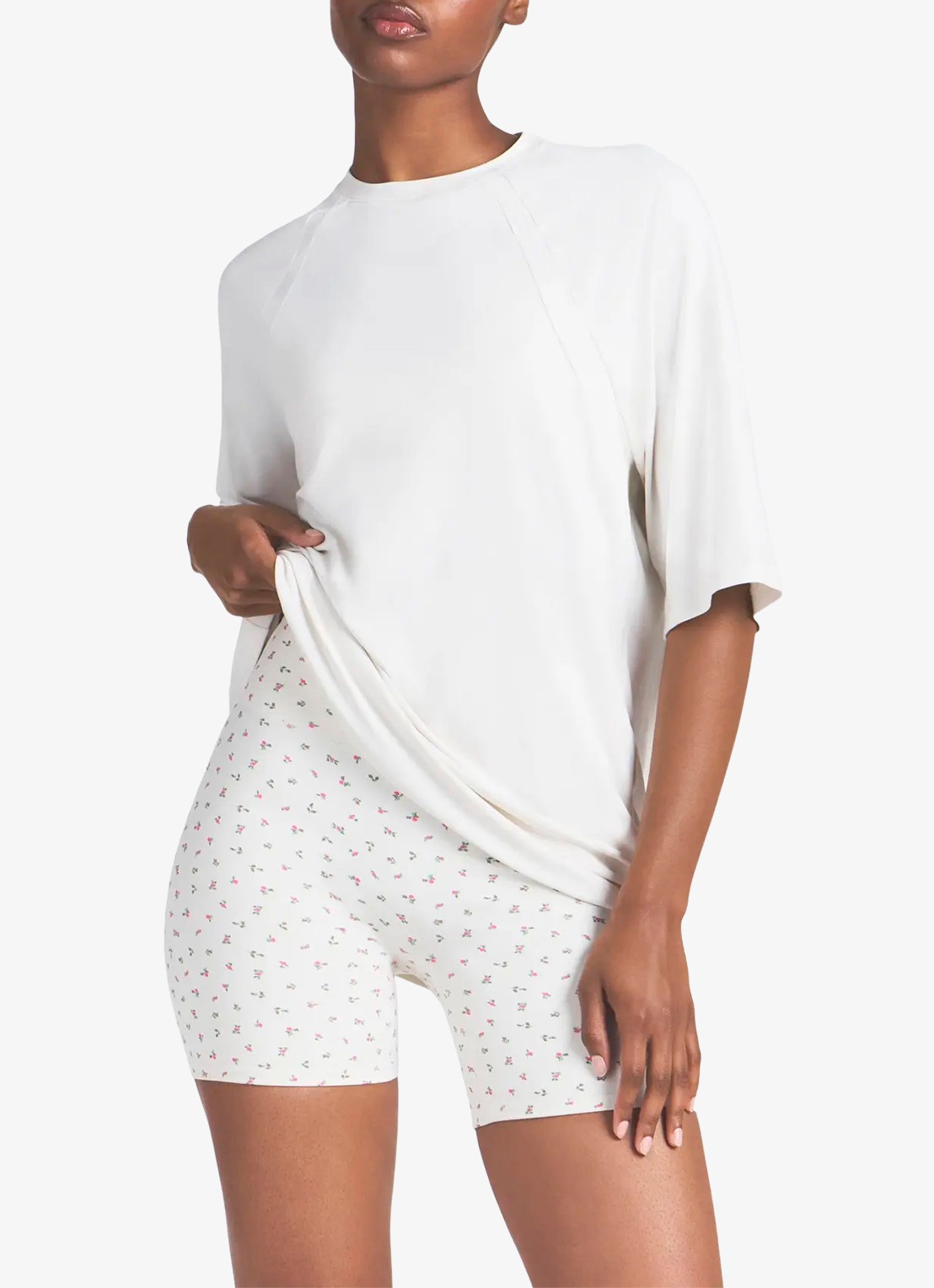 NikeSKIMS Airy boyfriend oversized T-shirt met stretch - detail 3 ivoor