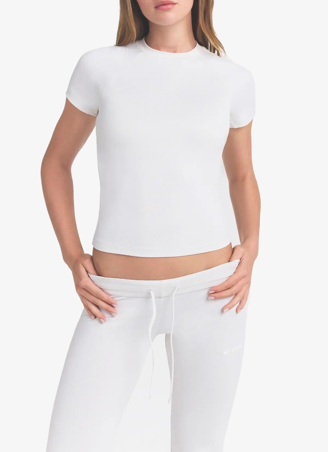 NikeSKIMS Airy cropped trainings T-shirt met stretch - detail 4 wit