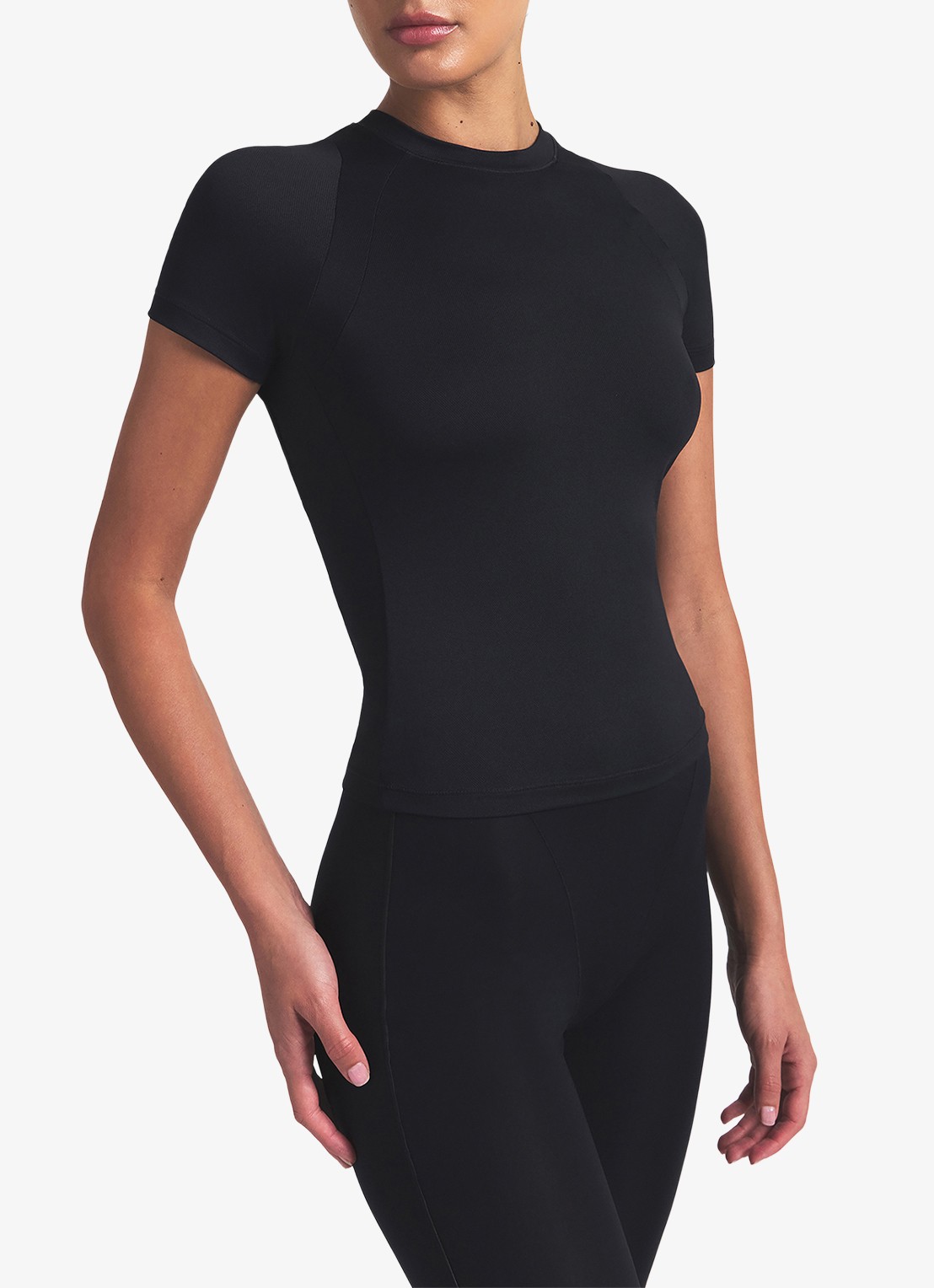 NikeSKIMS Airy cropped trainings T-shirt met stretch - detail 8 zwart
