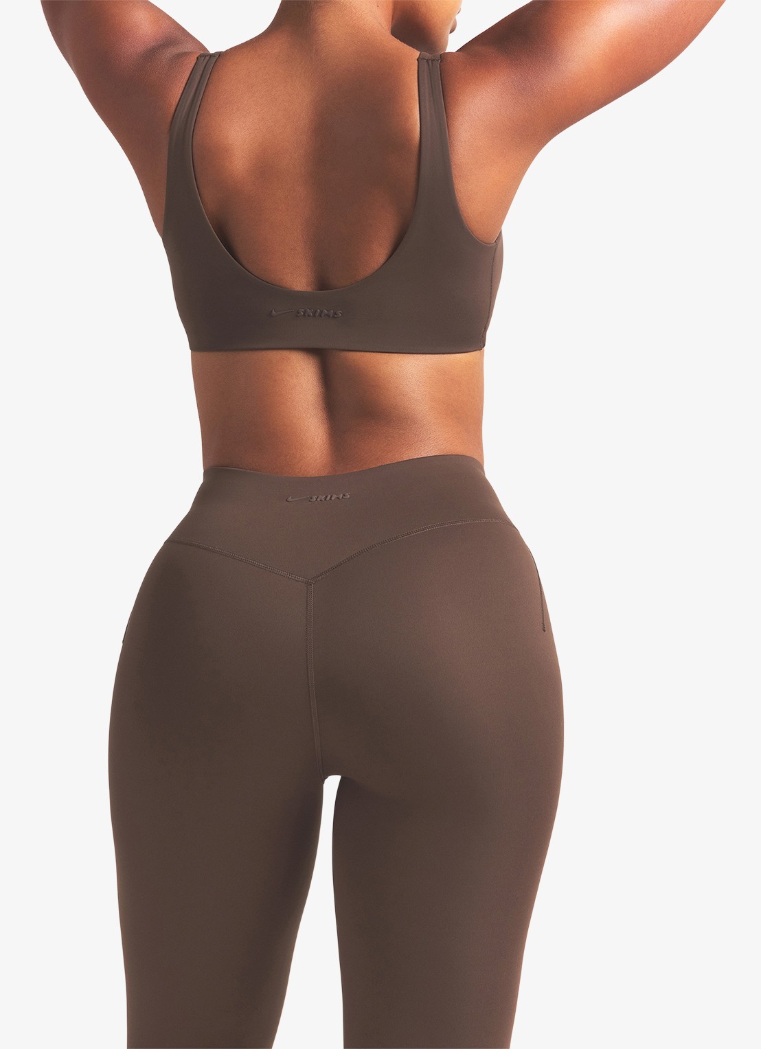 NikeSKIMS Matte high waist skinny fit trainingslegging - detail 7 lichtbruin