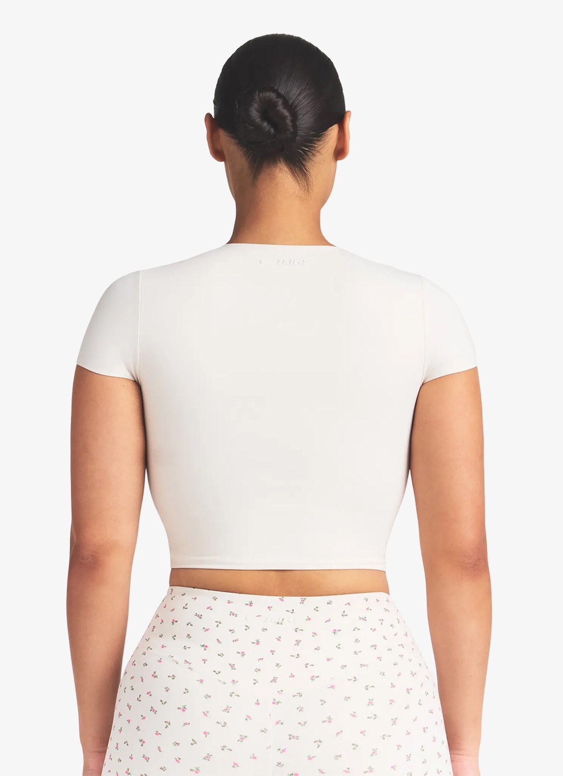 NikeSKIMS Matte trainings crop top met stretch - achterkant 4 wit