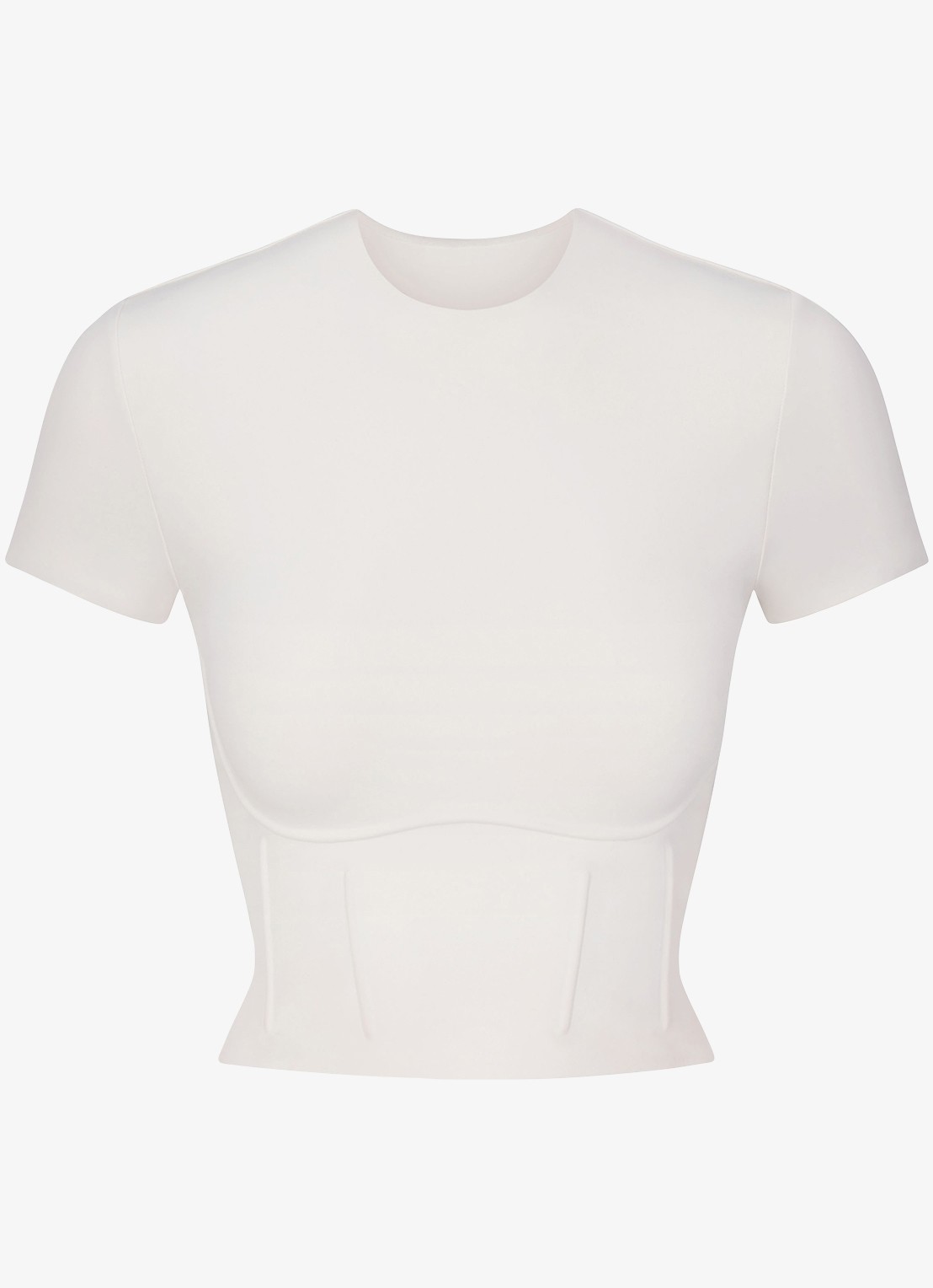 NikeSKIMS Matte trainings crop top met stretch - voorkant 2 wit
