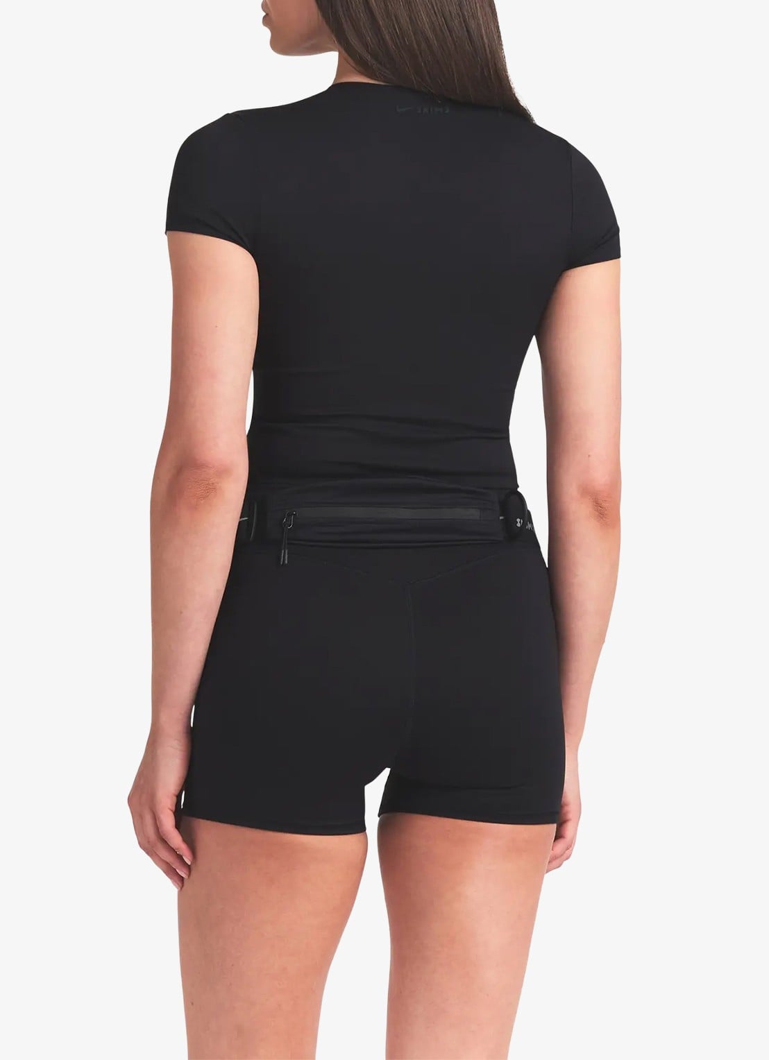 NikeSKIMS Matte trainings crop top met stretch - achterkant 3 zwart