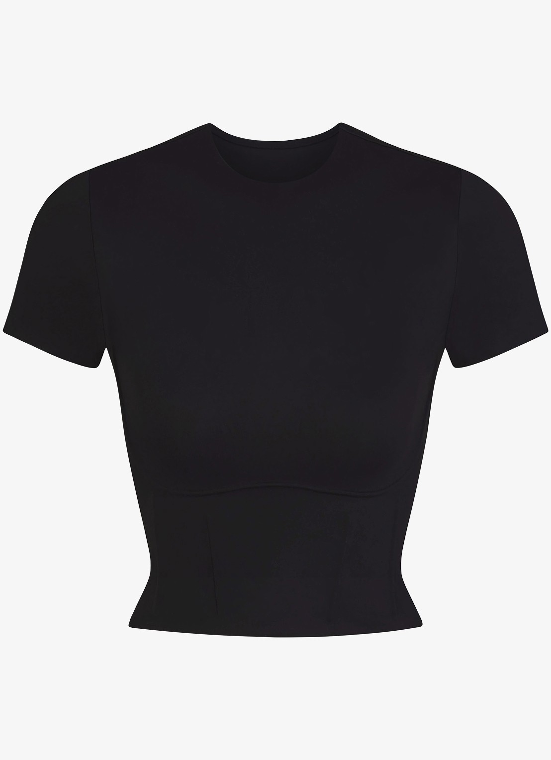NikeSKIMS Matte trainings crop top met stretch - voorkant zwart