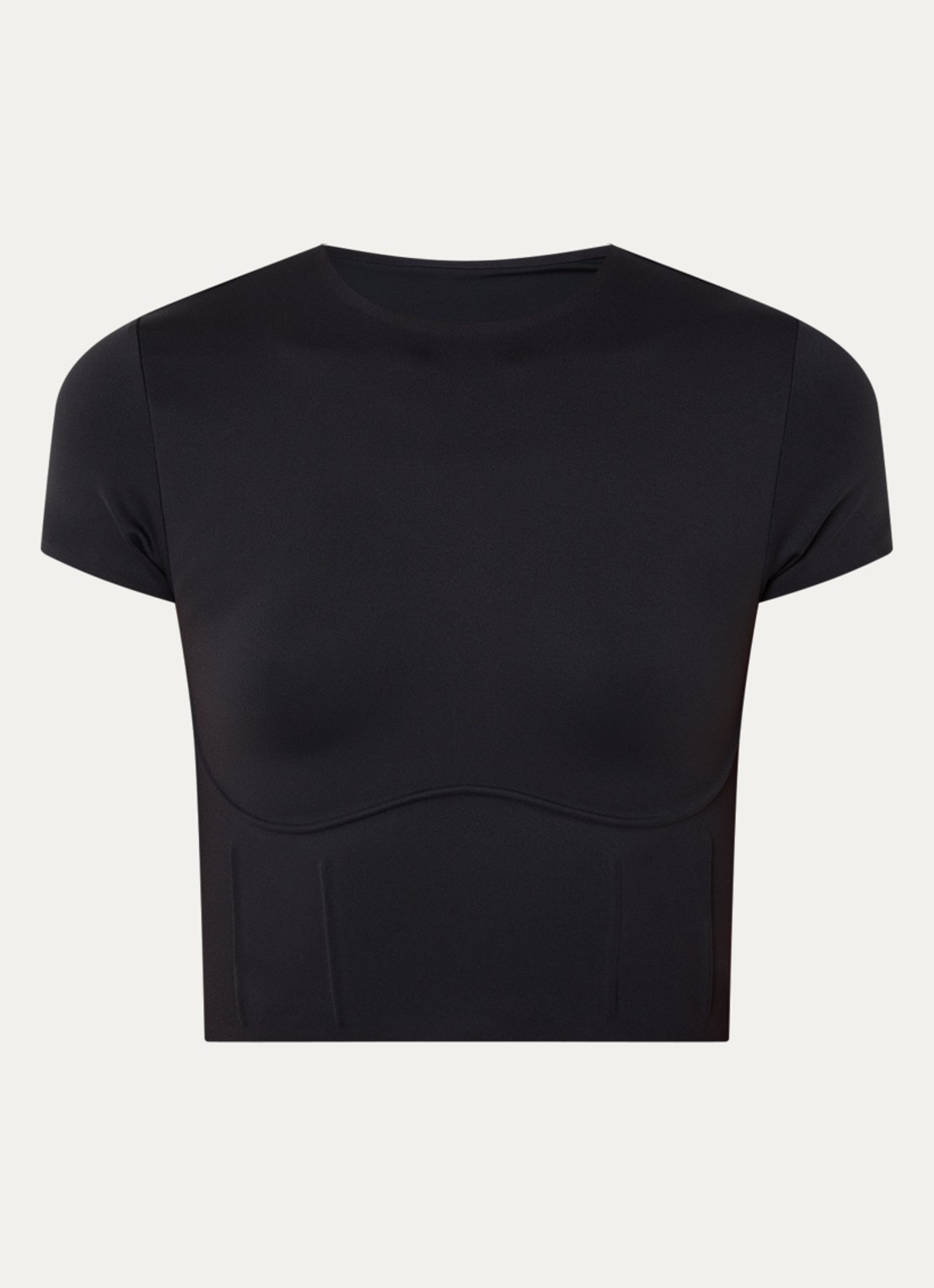 NikeSKIMS Matte trainings crop top met stretch - voorkant 2 zwart