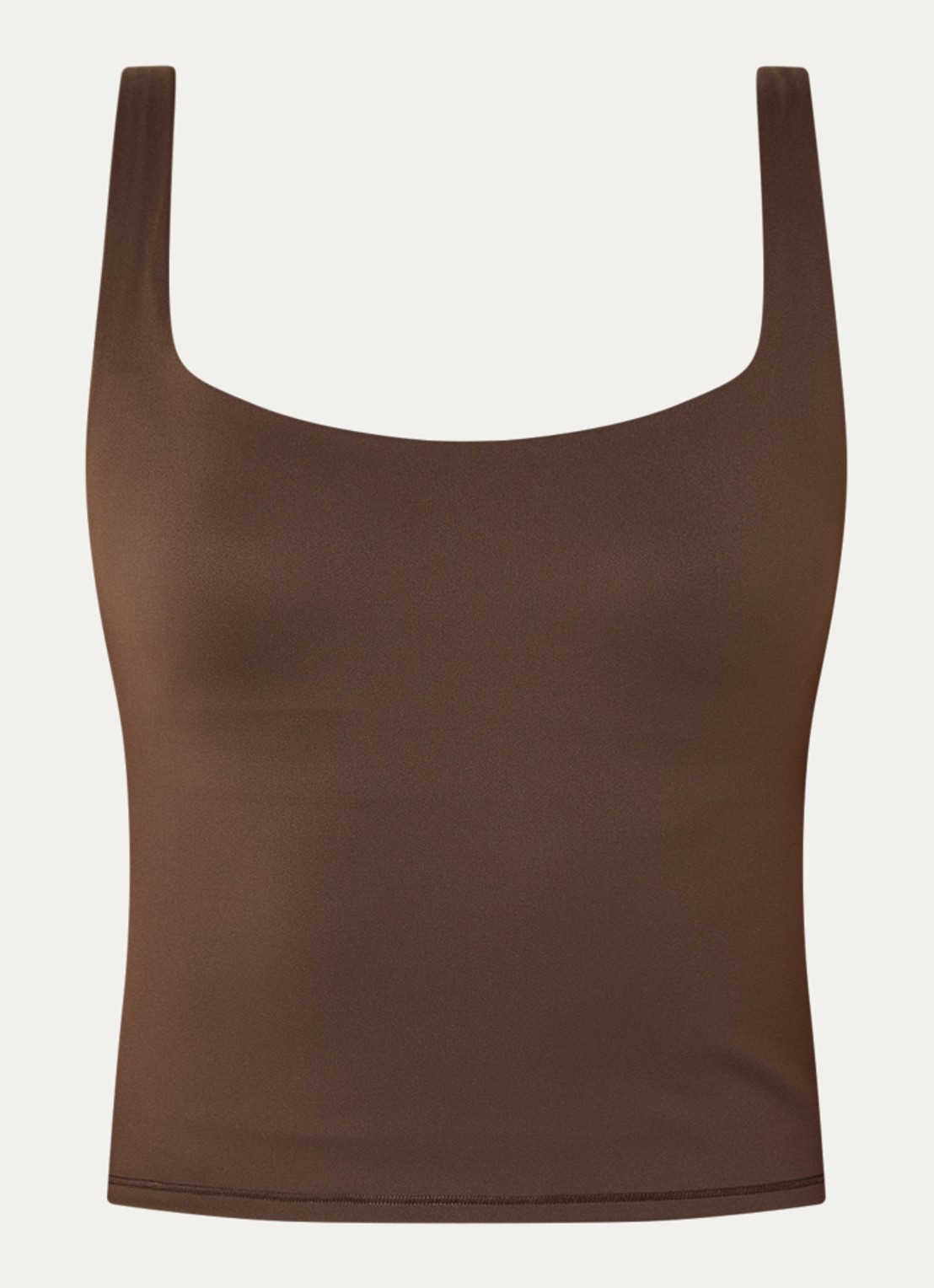 NikeSKIMS Matte trainings crop top met stretch - voorkant 2 lichtbruin
