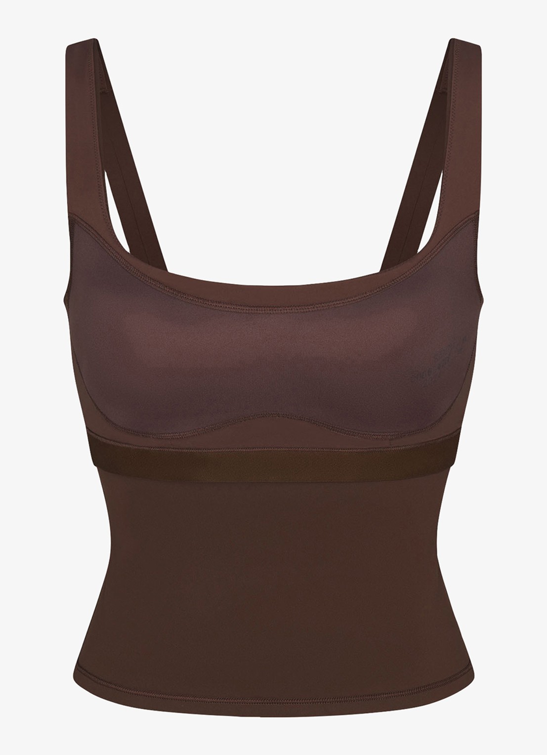 NikeSKIMS Matte trainings crop top met stretch - voorkant lichtbruin