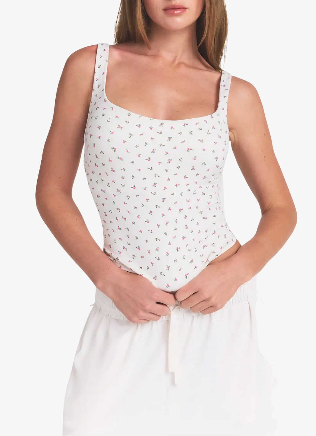 NikeSKIMS Matte trainings crop top met stretch - detail 4 gebroken wit