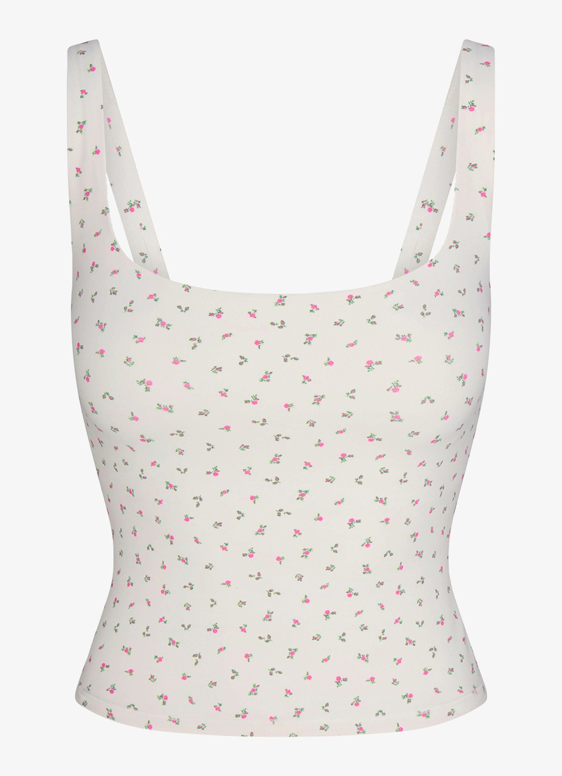 NikeSKIMS Matte trainings crop top met stretch - voorkant 2 gebroken wit