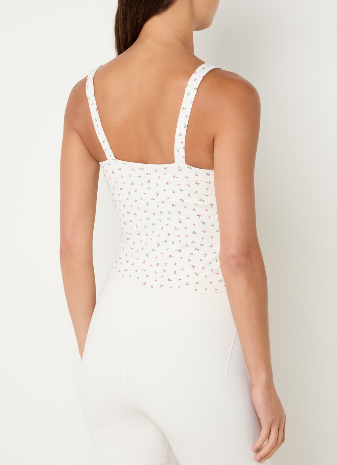 NikeSKIMS Matte trainings crop top met stretch - achterkant gebroken wit